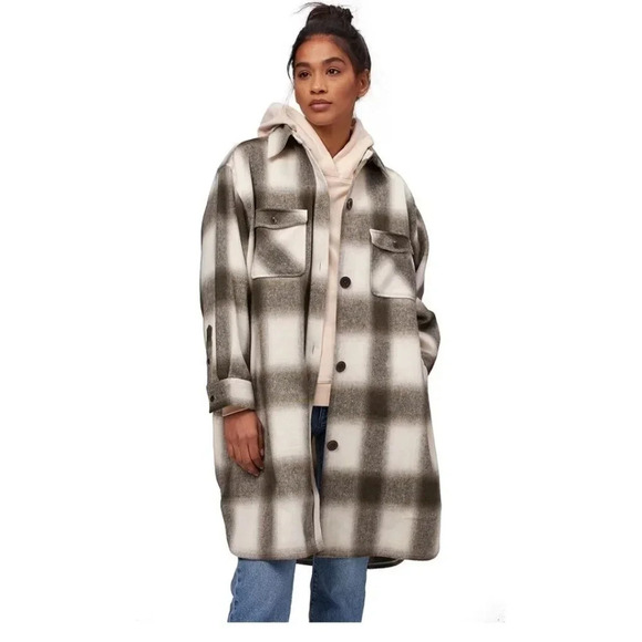 Basin+Range Jackets & Blazers - Basin and Range Plaid  Oversized Shacket Medium/Large